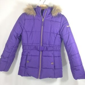 Like New Purple Bubble Puffer Jacket Coat Girl 16